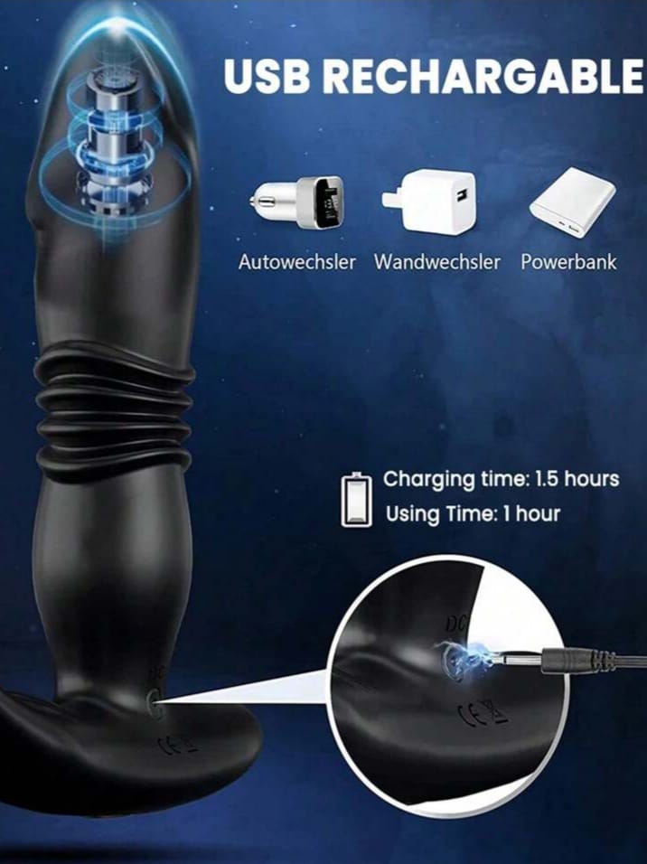 1pc 4 In 1 Men Anal Vibrator Remote Controlled Prostate Massager Anal Butt Plug